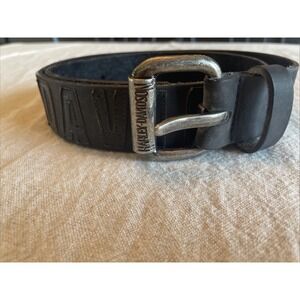 Harley Davidson Stitched Letter Leather Belt Harley Buckle size 36